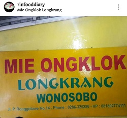 Mie Ongklok Longkrang